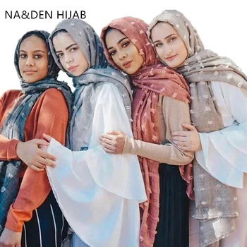 Hot predaj teplý Moslimských hidžáb viskóza fuzzy loptu ženy šatky pevné zábaly módne šály, šatka na krk 10pcs/veľa rýchle dodanie