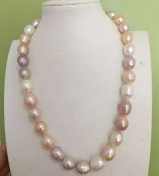 gorgeous13-14 mm south sea barokový multicolor perlový náhrdelník 18-palcové