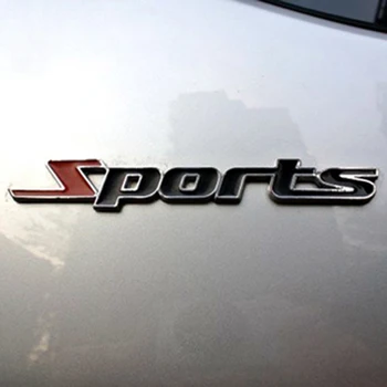 1 Kus Športové Znak, Odznak Kov Chróm Auto Nálepky Logo 3D Odtlačkový Dekorácie Slovo, Písmeno Auto Styling Príslušenstvo SUV Telo Dvere