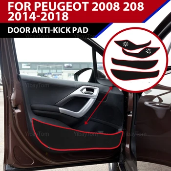 kvalitné Dvere Auta Anti Kick Pad nálepky ochranné mat Polyester Strane Okraji Stráže pre Peugeot 2008 208 2014-2018