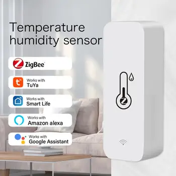 Tuya Smart Zigbee Teplota a Vlhkosť, Senzor ℃ alebo ℉ Spínač Vnútorný Vlhkomer Pracuje s Smartlife APP Alexa Domovská stránka Google