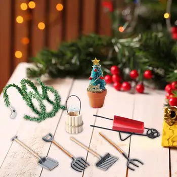 8 Kusov Miniatúrne Vianočné Dekorácie Príslušenstvo pre 1/12 Rozsahu domček pre bábiky