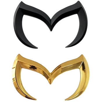 2 Ks Zlo M Logo, Znak, Odznak Obtlačok na Mazda karosérie Zadný Kufor Odtlačkový Nálepky, Štítok Dekor Black & Gold